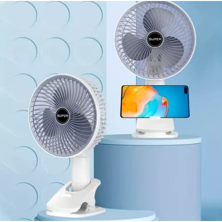 Ventilador Mini Portátil Usb 3 Potencias Mesa C/ Clipe LS980