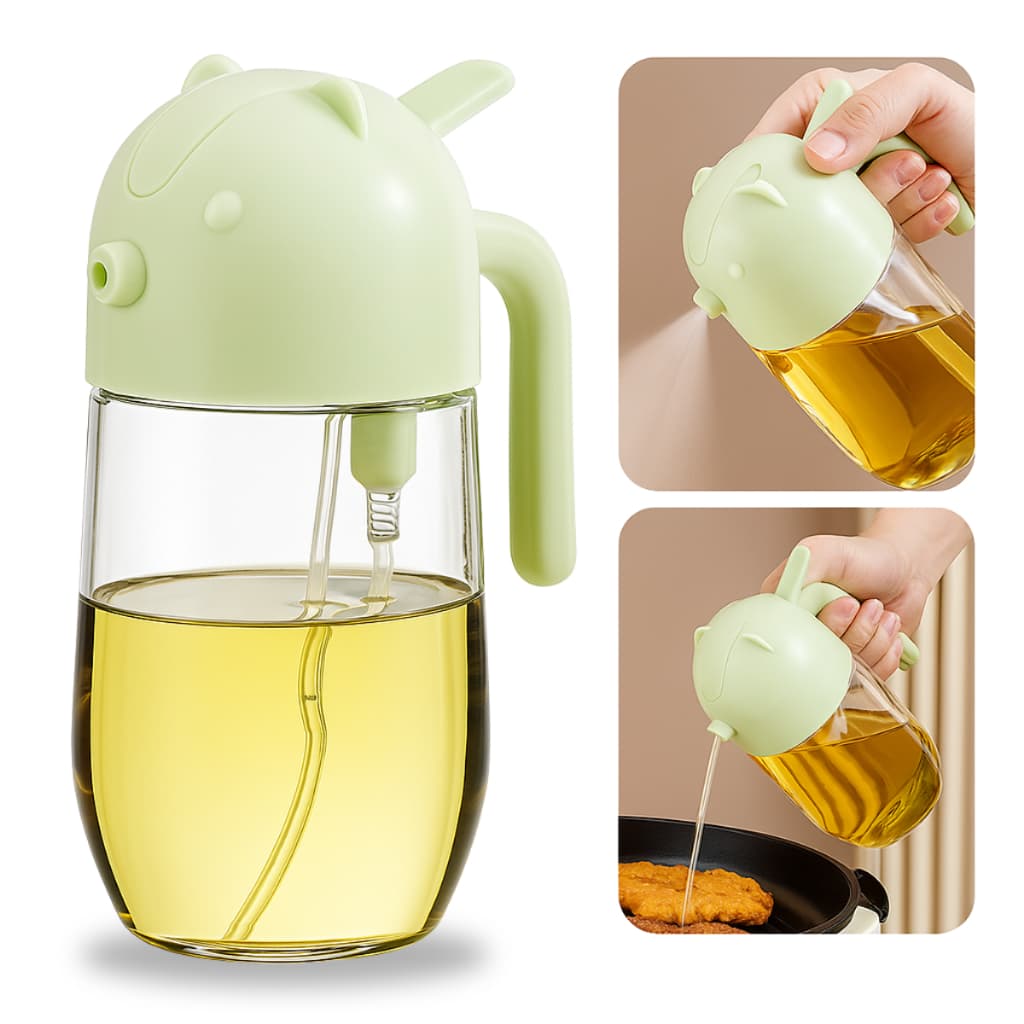 Galheteiro Azeite Spray 2 Em 1 Vidro Óleo E Vinagre 600ml