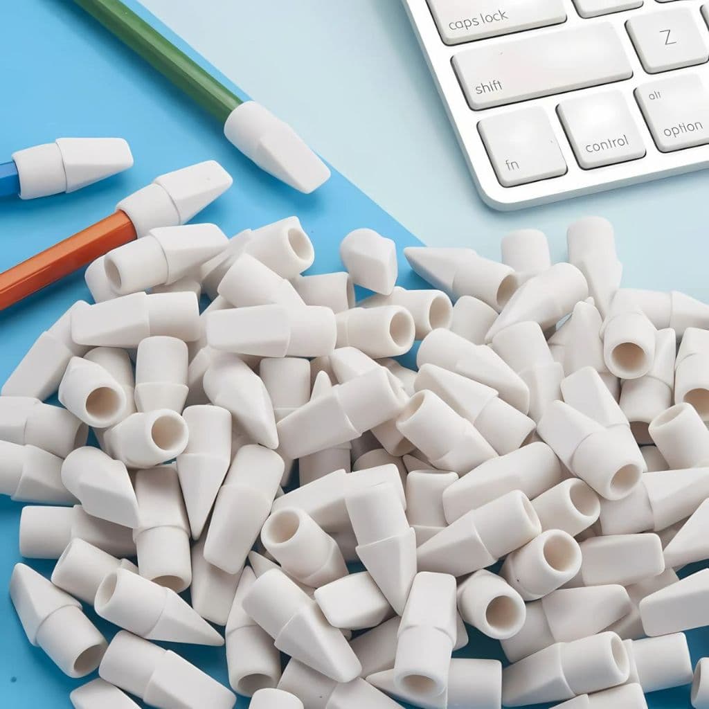 Borracha Branca para Ponteira de Lápis Escolar Borracha Ponteira Encaixe de Lápis