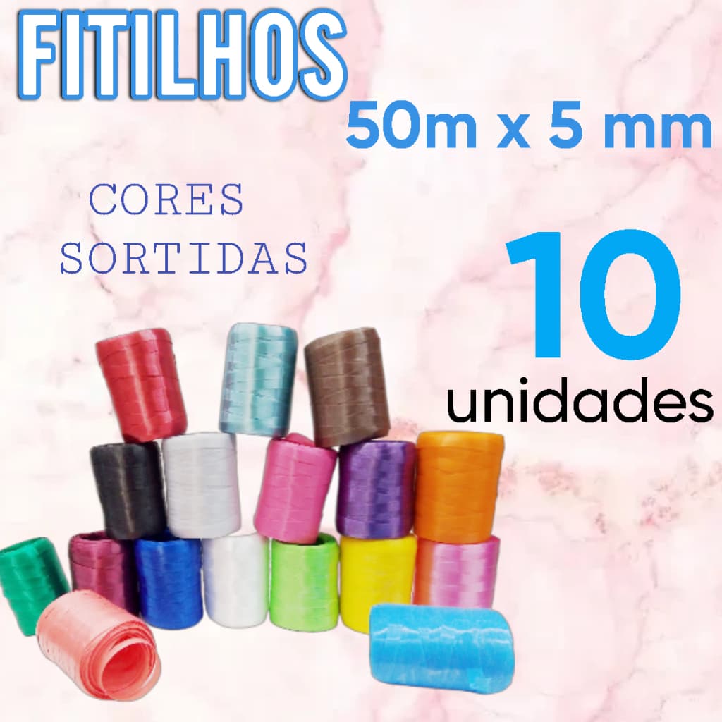 10/20/40  Rolos De Fitilhos Sortidos  Decorativo 05X50
