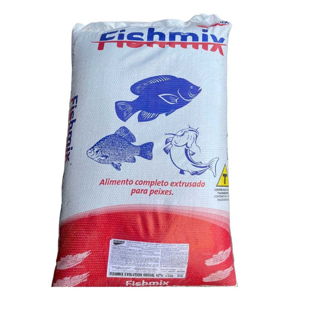 Ração Tilápia E Carpa Fishmix Evolution 42% Proteína 2-3mm 25kg (MÁX 30KG POR COMPRA)