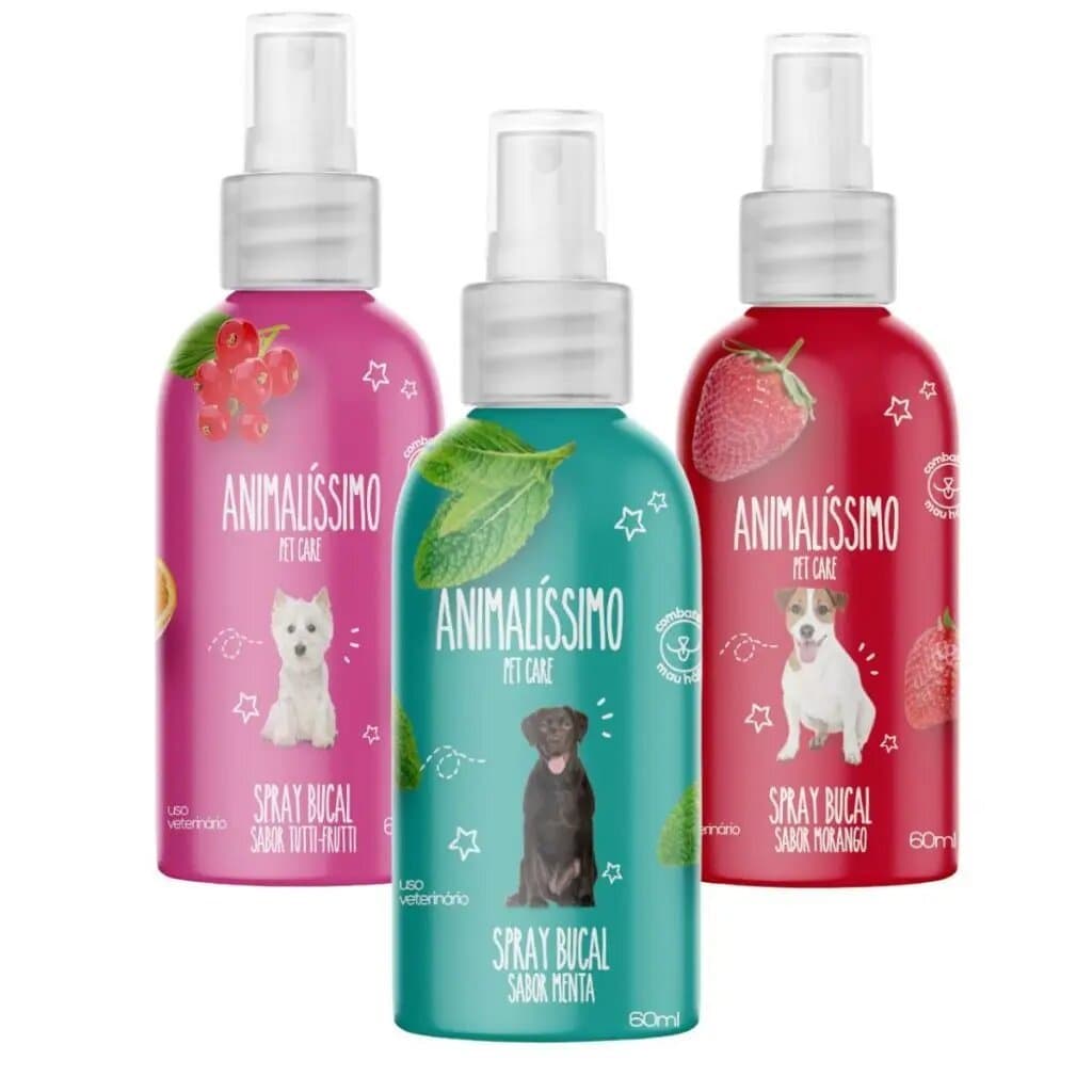 Spray Bucal contra Mau Hálito e Tártaro para Cães e Gatos Xo Bafinho 60ml