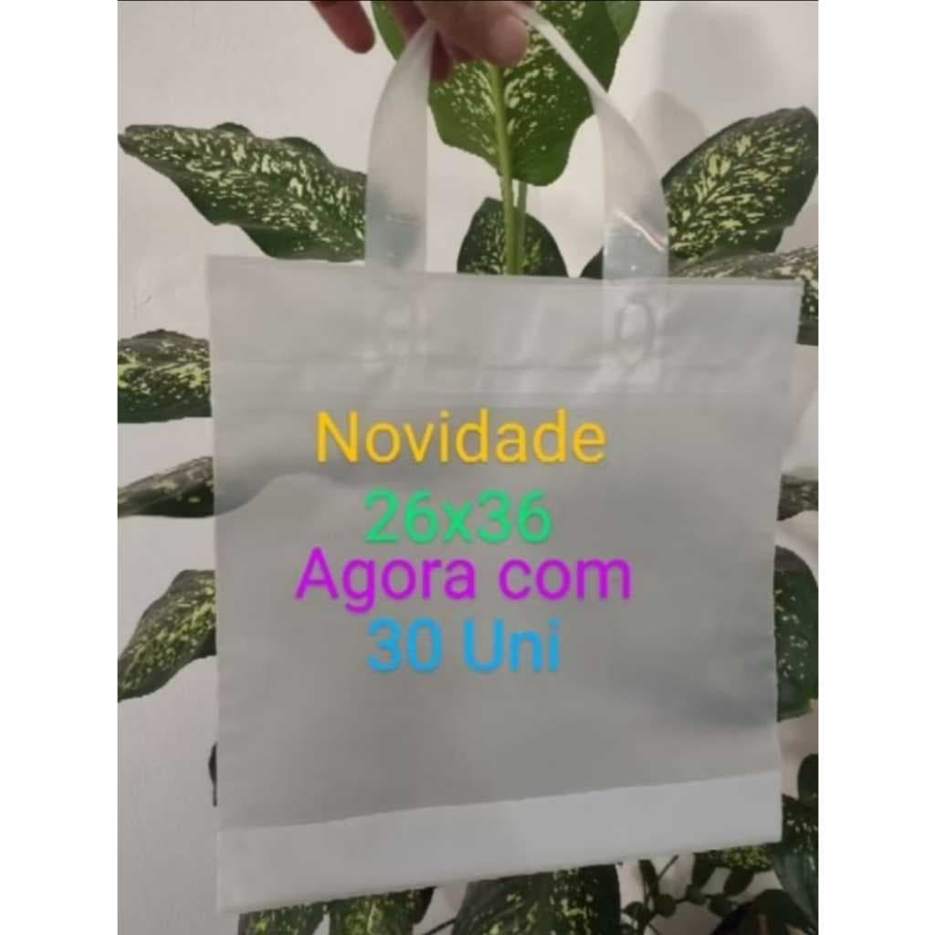 Sacola alça fita Neutra/Transparente 30Uni.