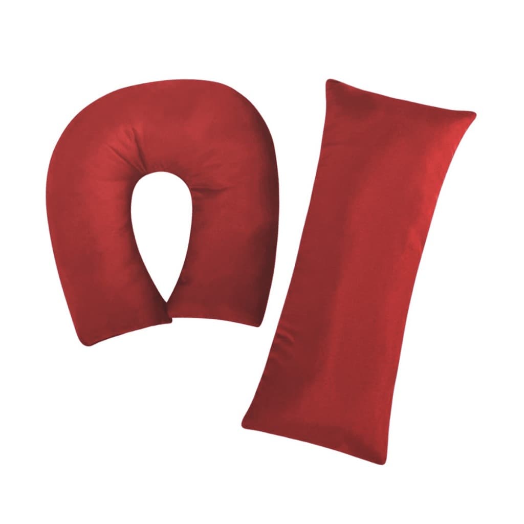 Kit Descanso Travesseiro Protetor De Pescoço E Mini Xuxão Lindos Luxos Cores Sortidas