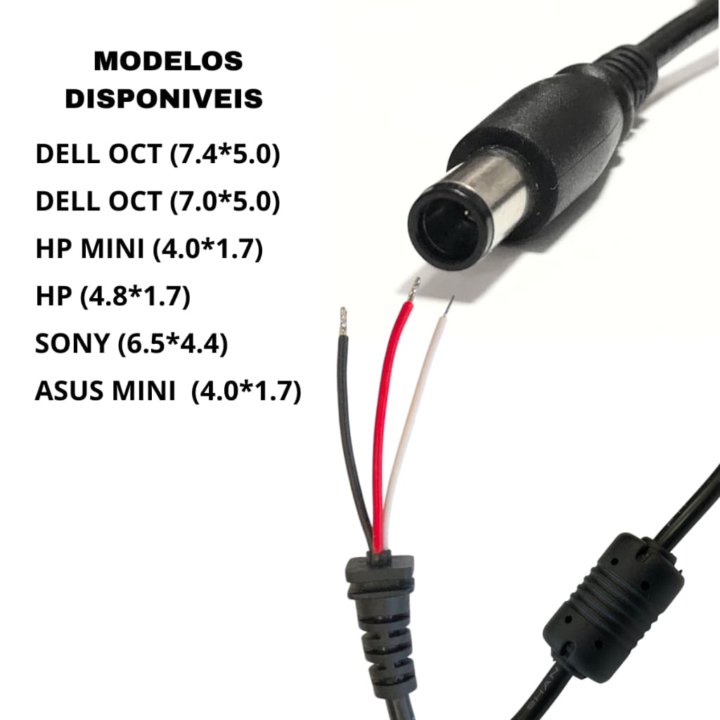 2 Cabo Reparo Reposição Fonte De Notebook - Escolha O Seu Modelo
