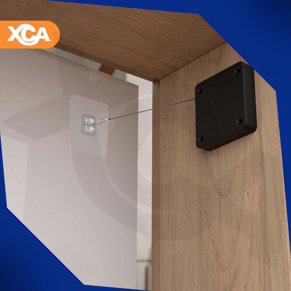 Fechadura De Porta Automática Mola Aérea Para Fechamento De Porta Armário Sala Cozinha Cabo Aço