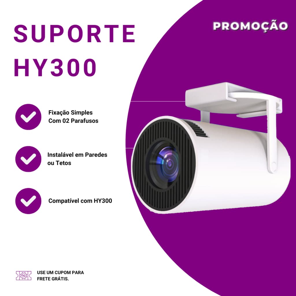 Suporte de Teto Parede Compatível com Projetor Salange HY300 e Magcubic