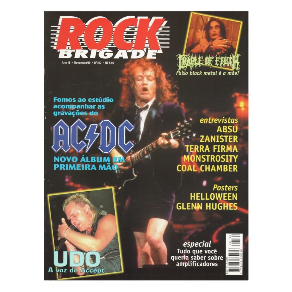 Revista Rock Brigade 160 - AC/DC Helloween Cradle Of Filth Glenn Hughes Udo