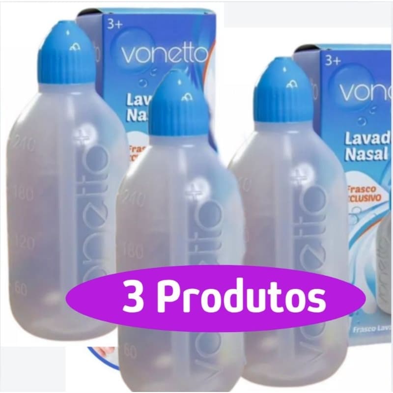 Kit 3 Lavadores Nasal Lavagem Sinusite