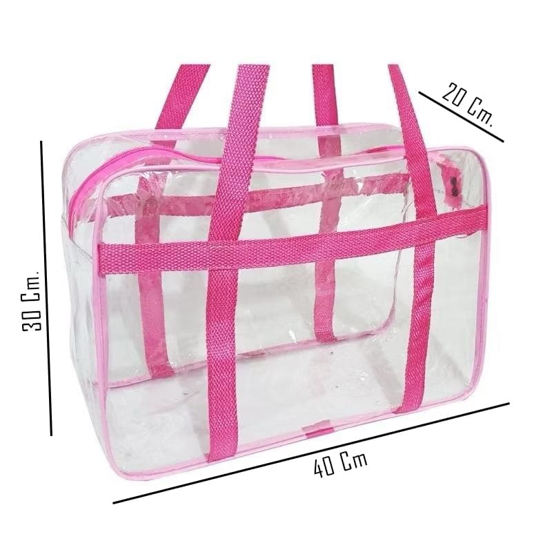 Bolsa Cristal Transparente P/ Maternidade, Praia, Viagem, Piscina Gramatura 0.20 ENVIO RAPIDO