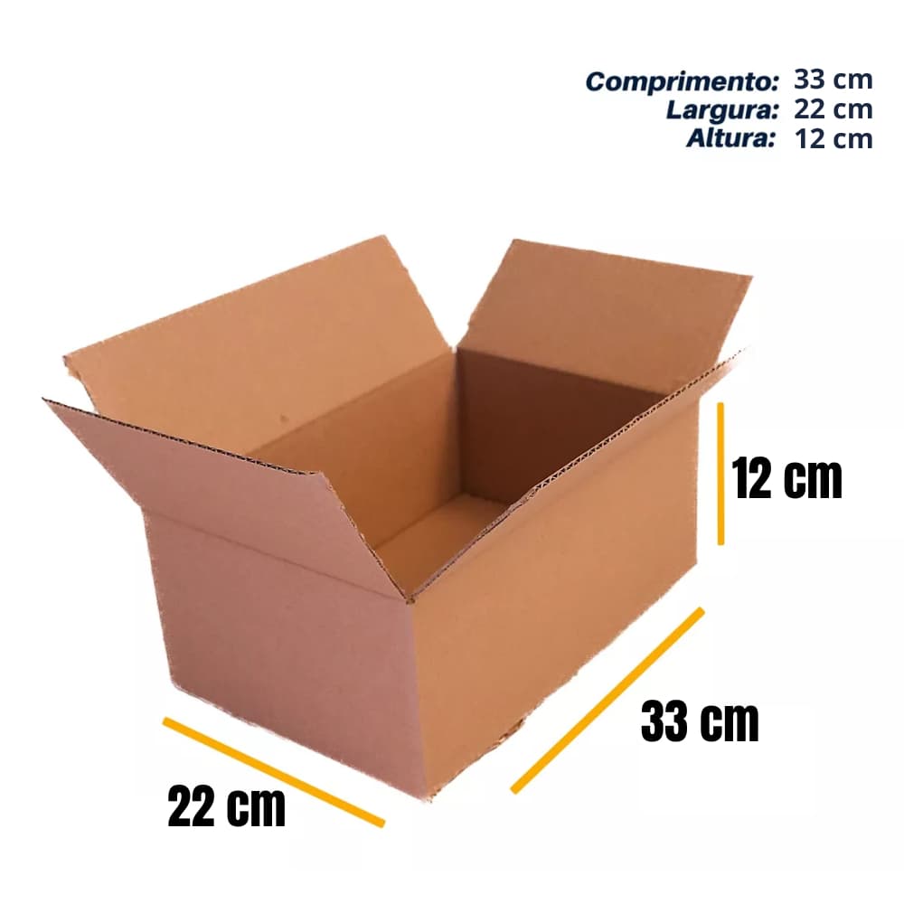 50 Caixas De Papelão 33x22x12 Maleta P Envios Ultra Resistente