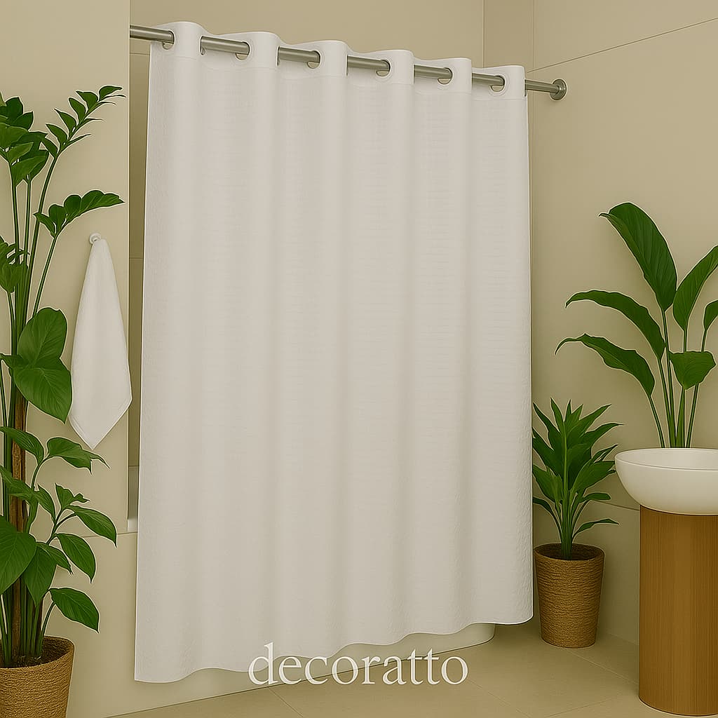 Cortina Para Box Tecido Poliéster Resistente 178*178CM Múltiplas Cores Moderna