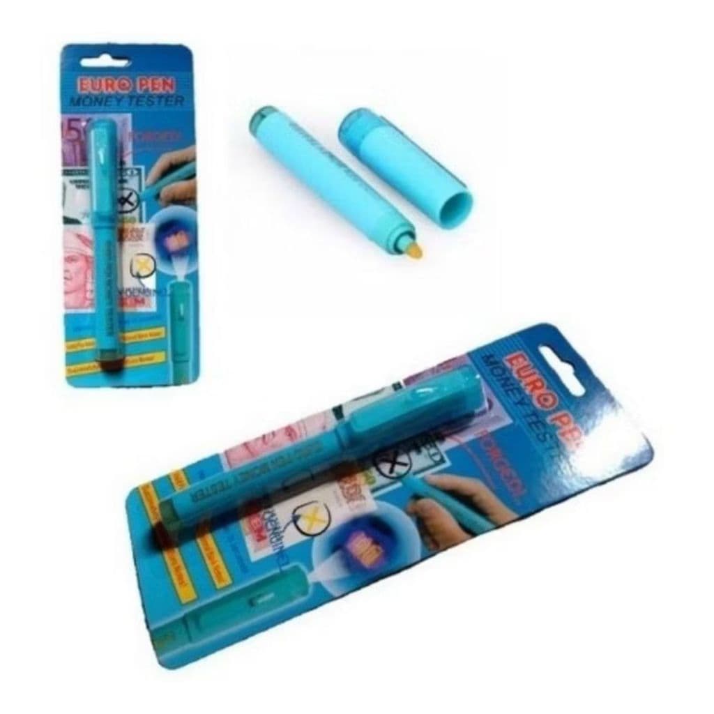 Kit com 2 Canetas Detectoras de Dinheiro Falso Verificação de Notas Promoção 5834