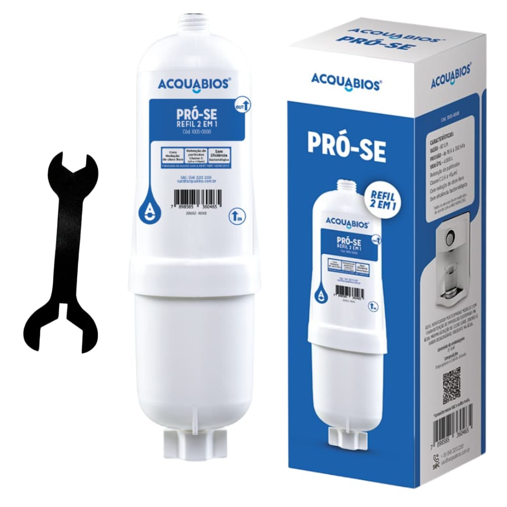 Filtro Refil Compatível Soft Everest Purificador + Chave Auxiliar de Troca