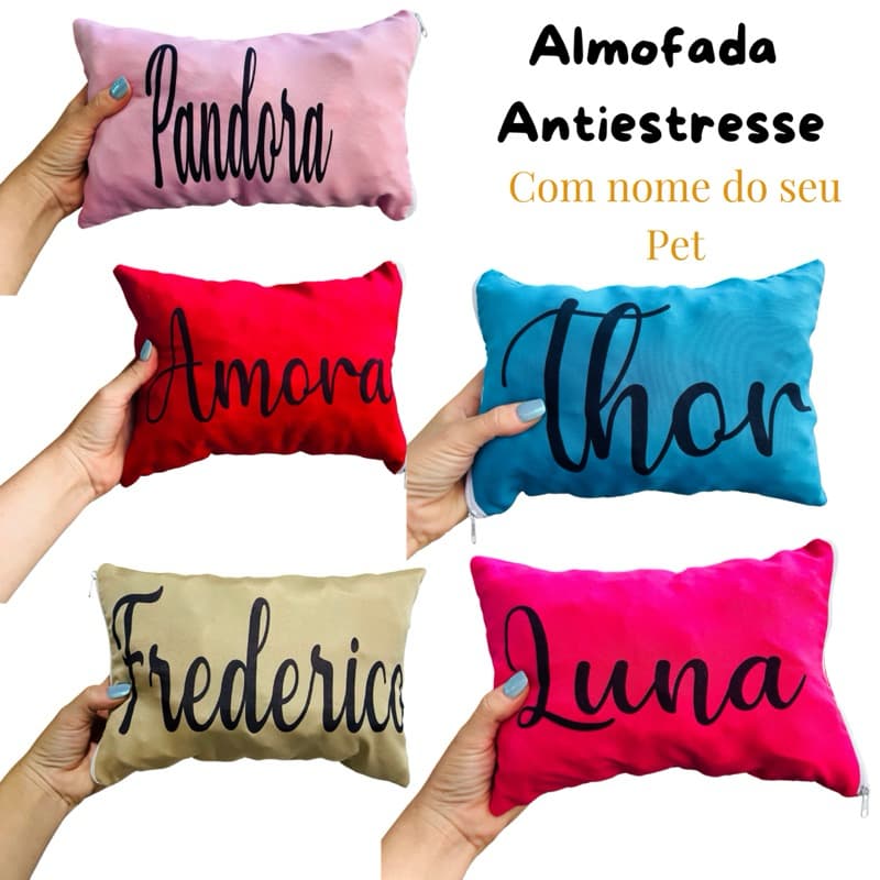 Travesseiro para Pet com Nome Personalizado Travesseiro Antiestresse