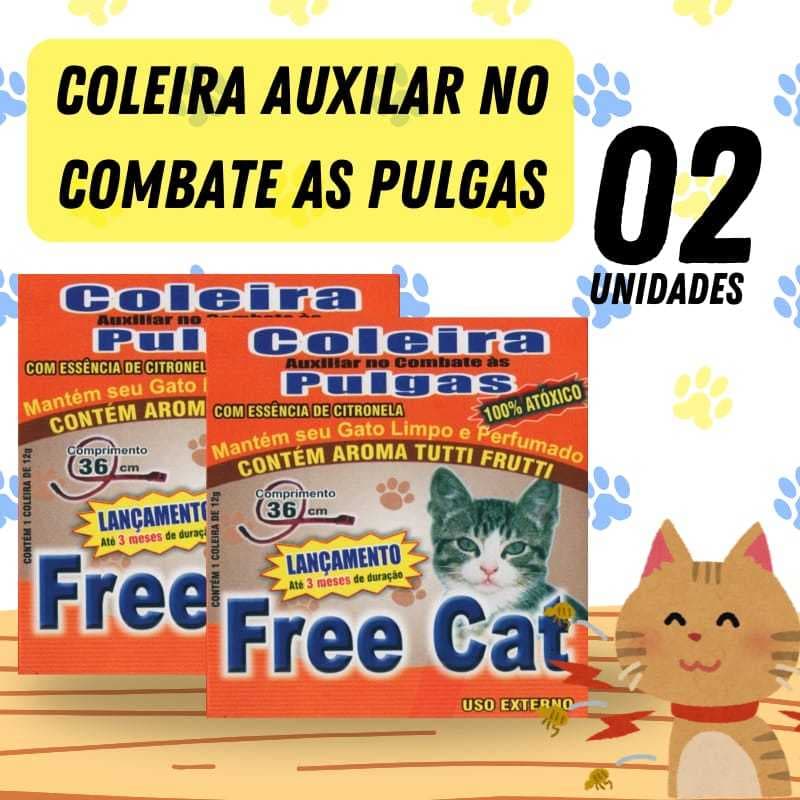 2 Coleira Anti Pulga Gato Cachorro Pet