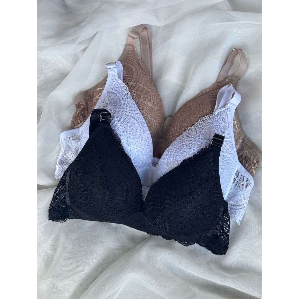 Kit Sutiã C/ Bojo Soft Reforçado Elástico Alça Ajustável Renda Não Amassa