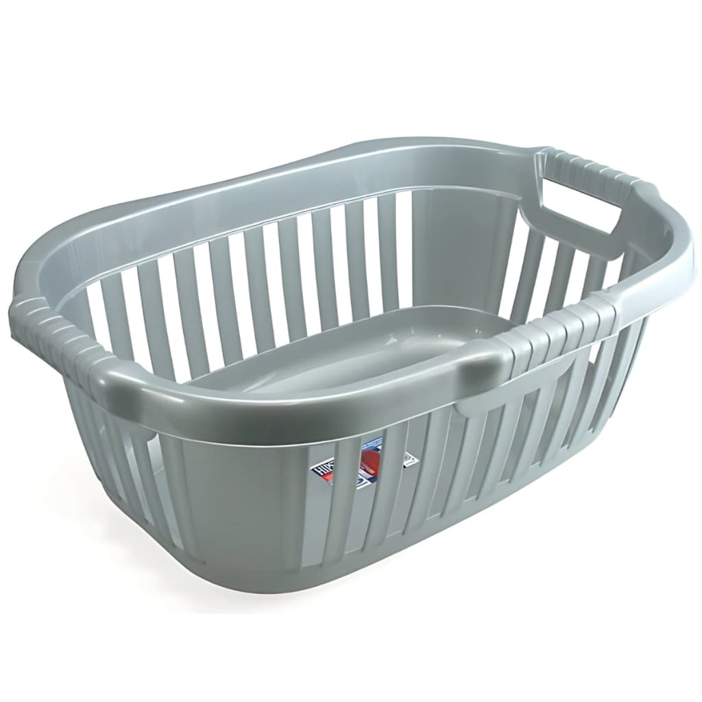 Cesto p/ roupas resistente 28 lts multiuso Cor Cinza