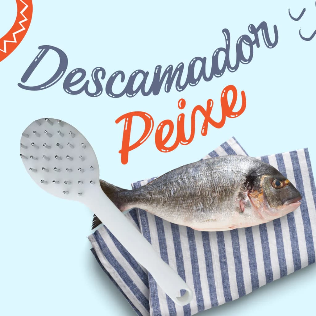 Escamador Descamador De Peixe Profissional Tira Escamas