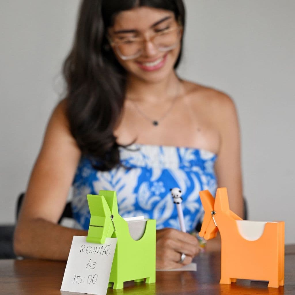 Suporte Para Blocos De Papel Post It Com Prendedor Cavalo