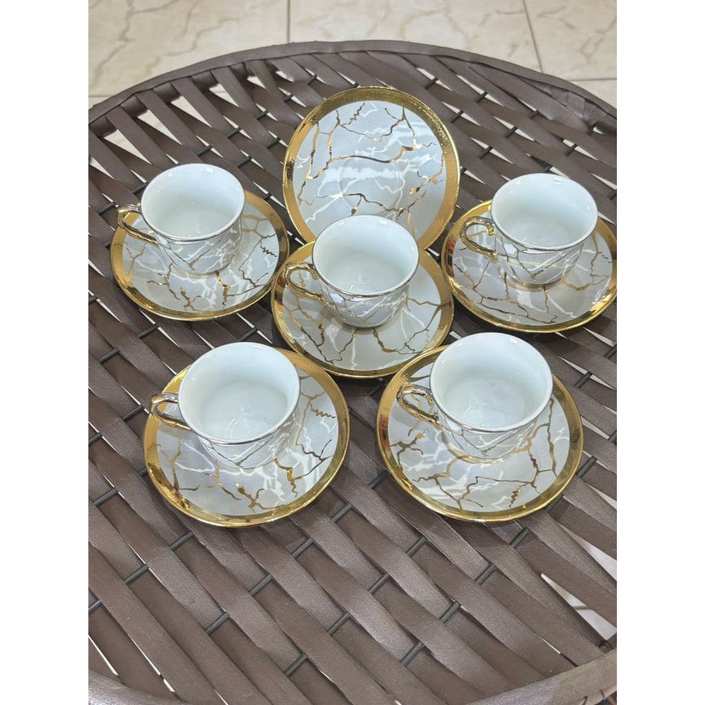 Xícara de café kit com 12 peças de Cerâmica.