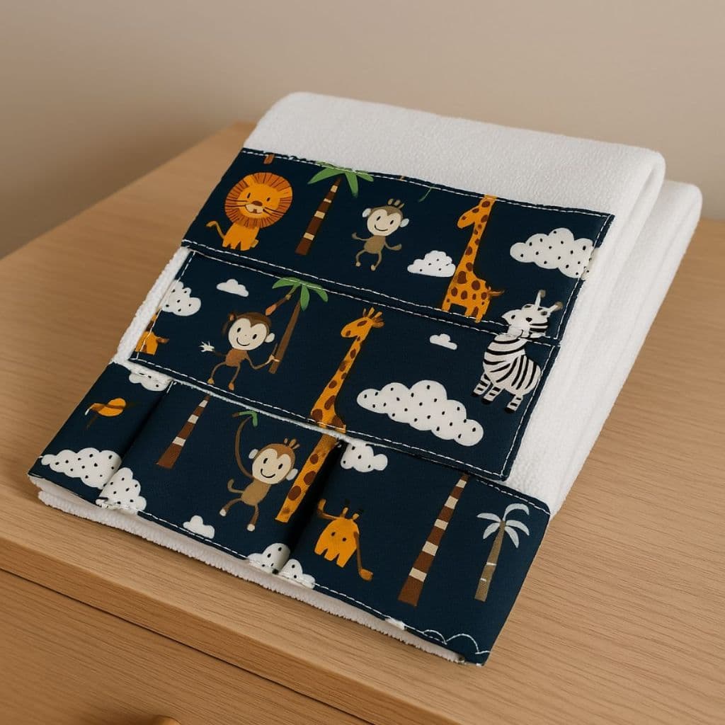 Toalha Boca Bebe Ombro Kit 10 Unidades Babete Enxoval Menina Menino Rosa Azul Estampas