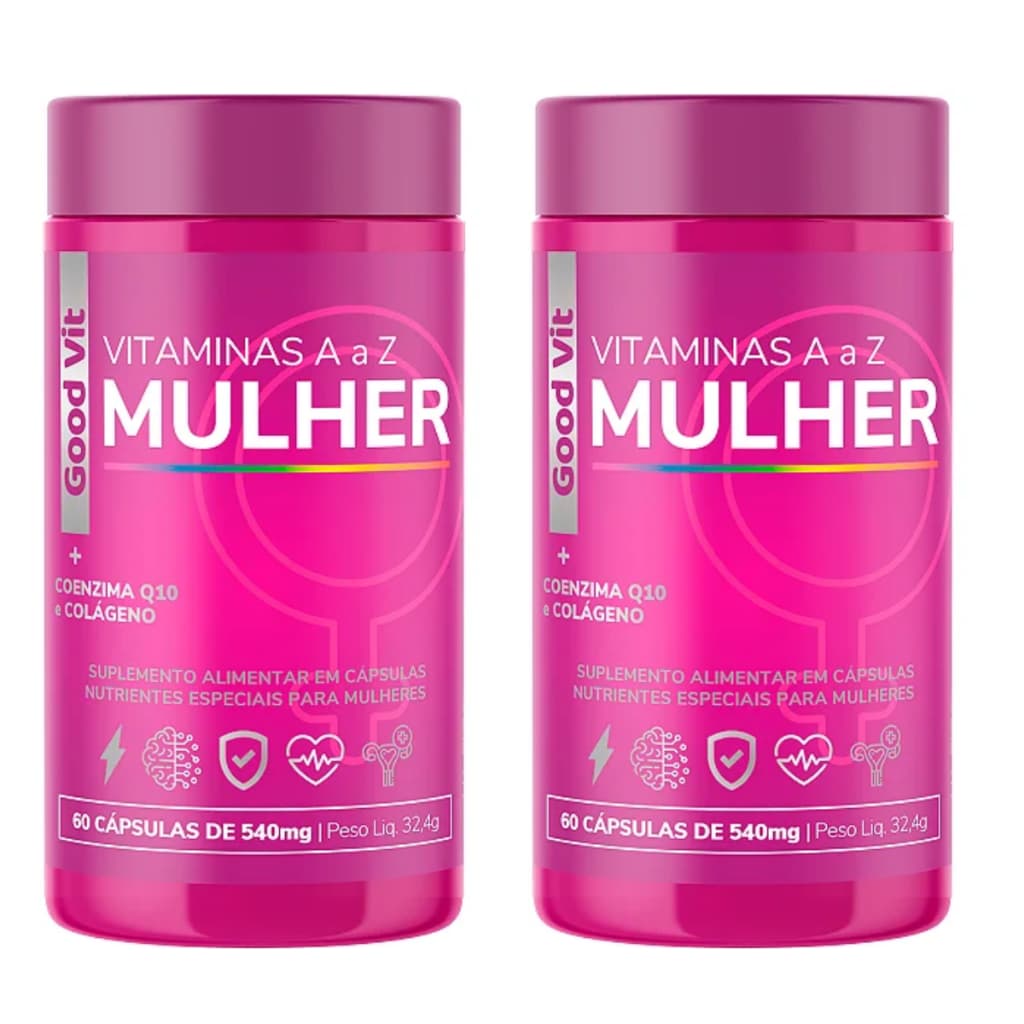 Vitamina Mulher A a Z C Colágeno Coenzima Q10 Polivitaminico Vitamina Para Mulher Multivitamínico