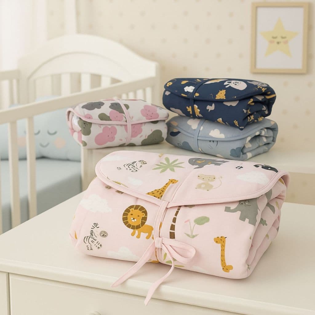 Trocador Portátil Para Bebê Recém Nascido Impermeável com Bolso Menino Menina Diversos Modelos