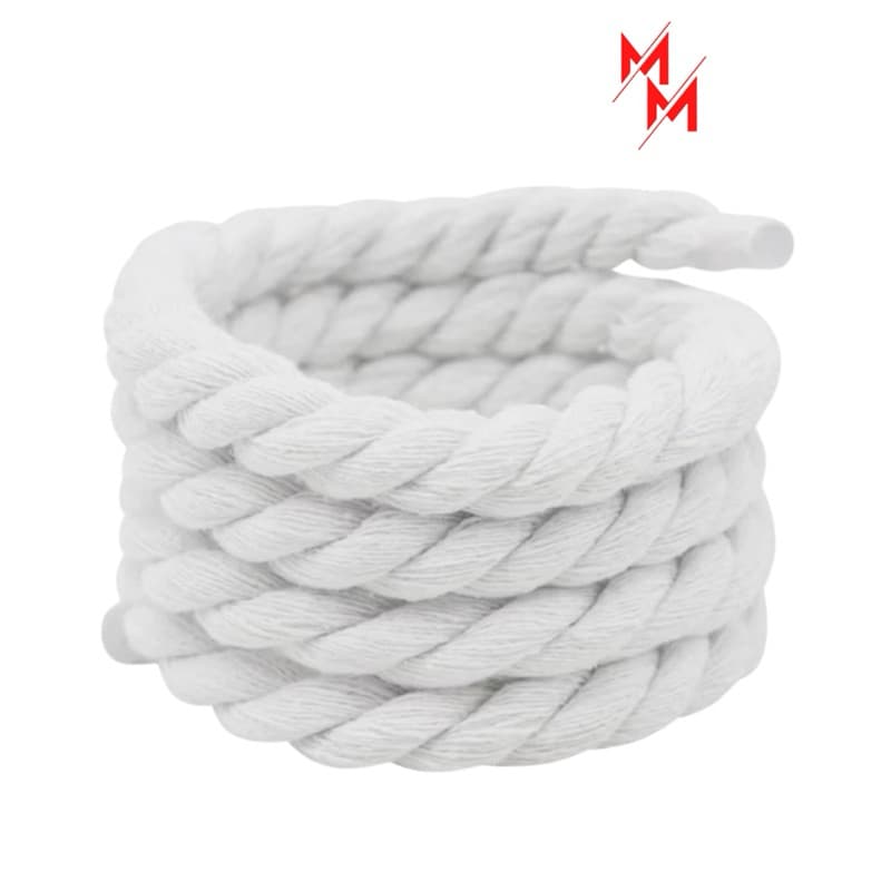 Par de cadarços corda  Branco e Preto  grosso poliéster algodão redondo oferta Style force