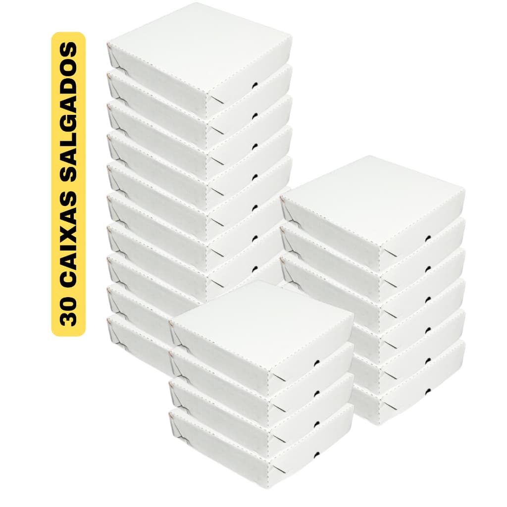 Caixa Para Salgados E Doces Embalagem Reforçada Ondulada Tamanho 25x25Cm 30 Unidades