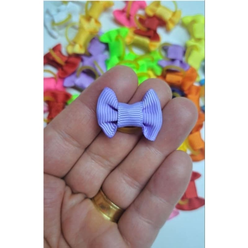 10 Laços Pet Pequeno Lacinhos Gorgurão Banho Tosa Fêmea Macho acessórios Pet