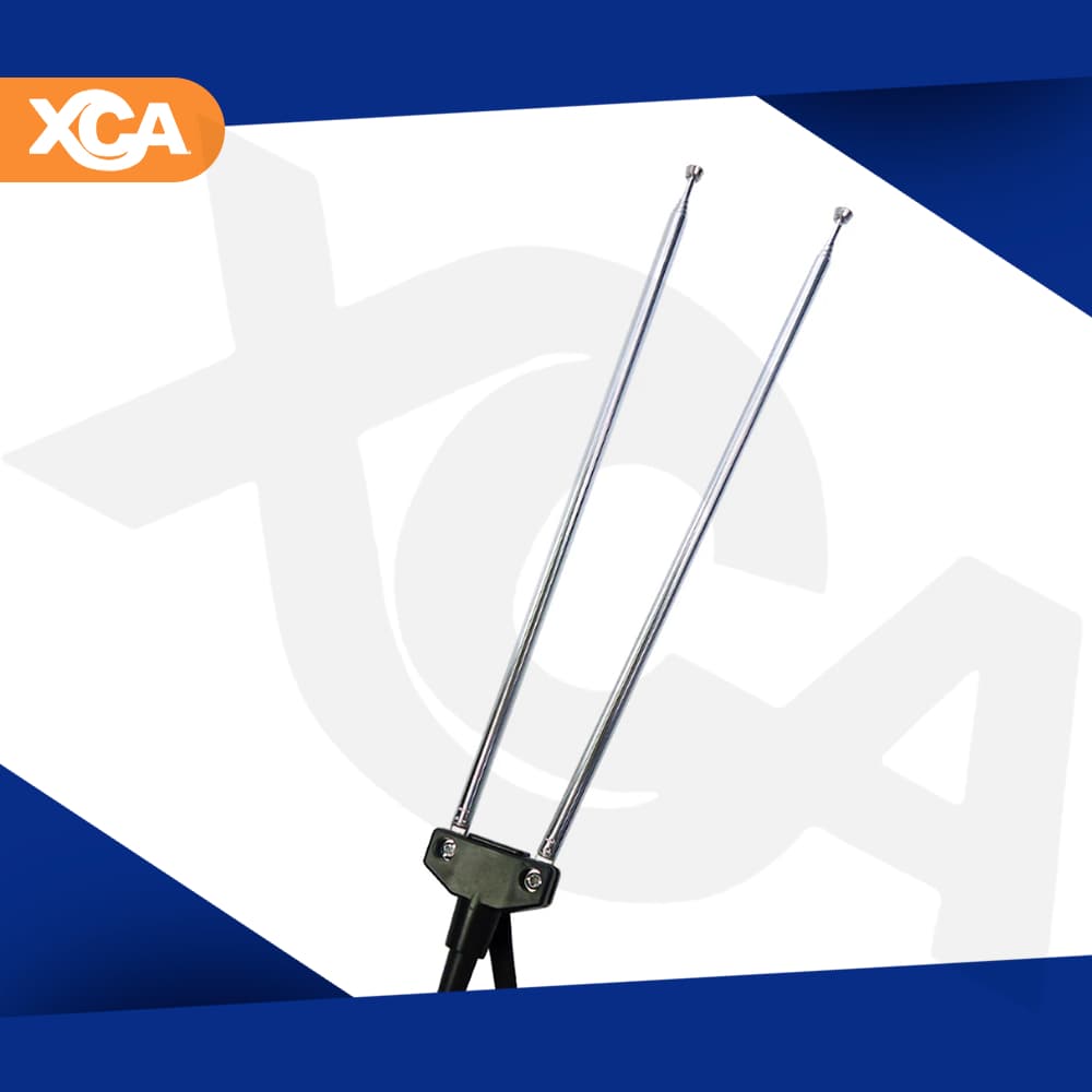 Antena Para Tv Interna Dupla Formato V Com Cabo Coaxial Para Televisão UHF VHF FM Plug Tipo F