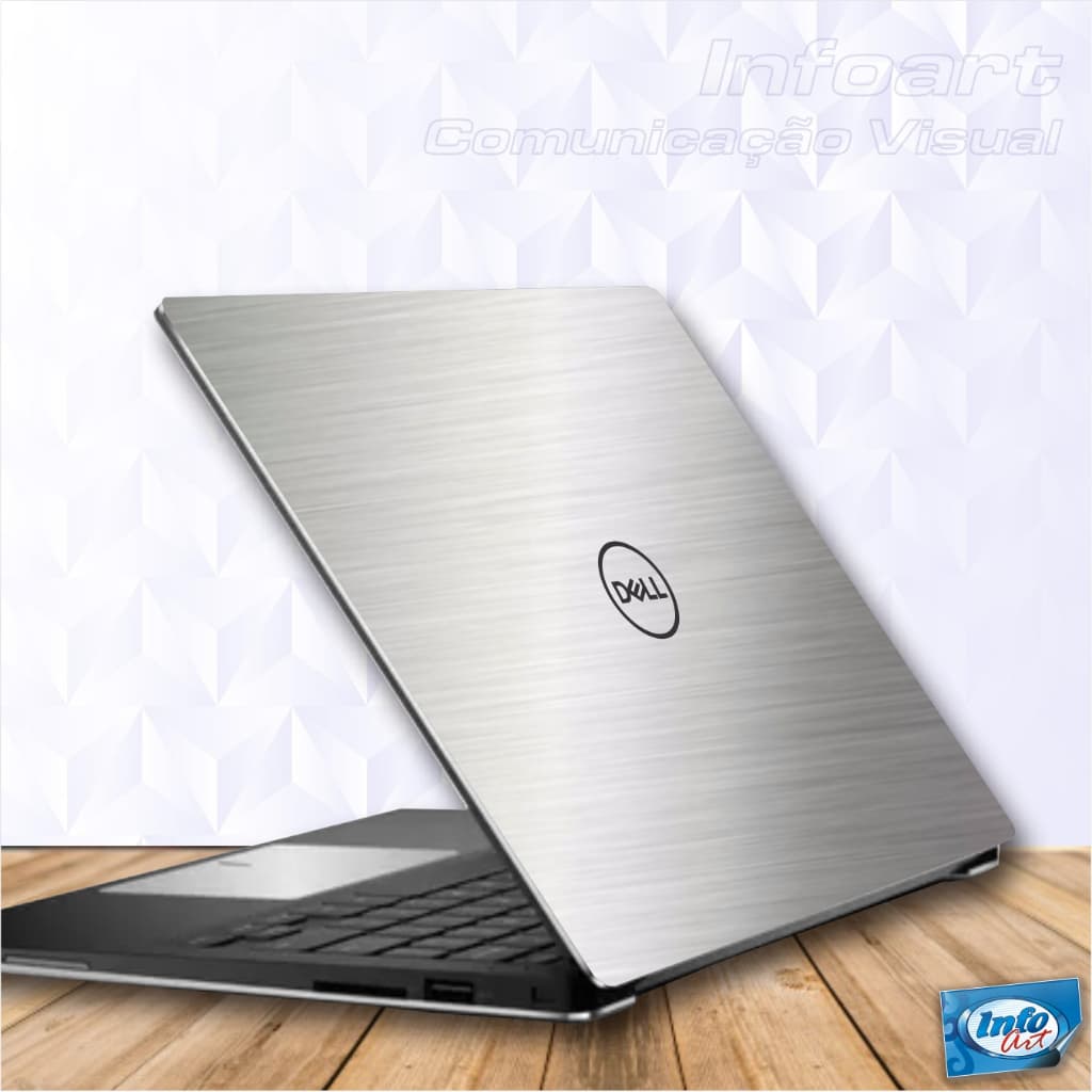 Adesivo Película Skin Proteção para Notebook DELL Inspiron 15 3520 - 15,6" - Tampa + Logo Dell em recorte