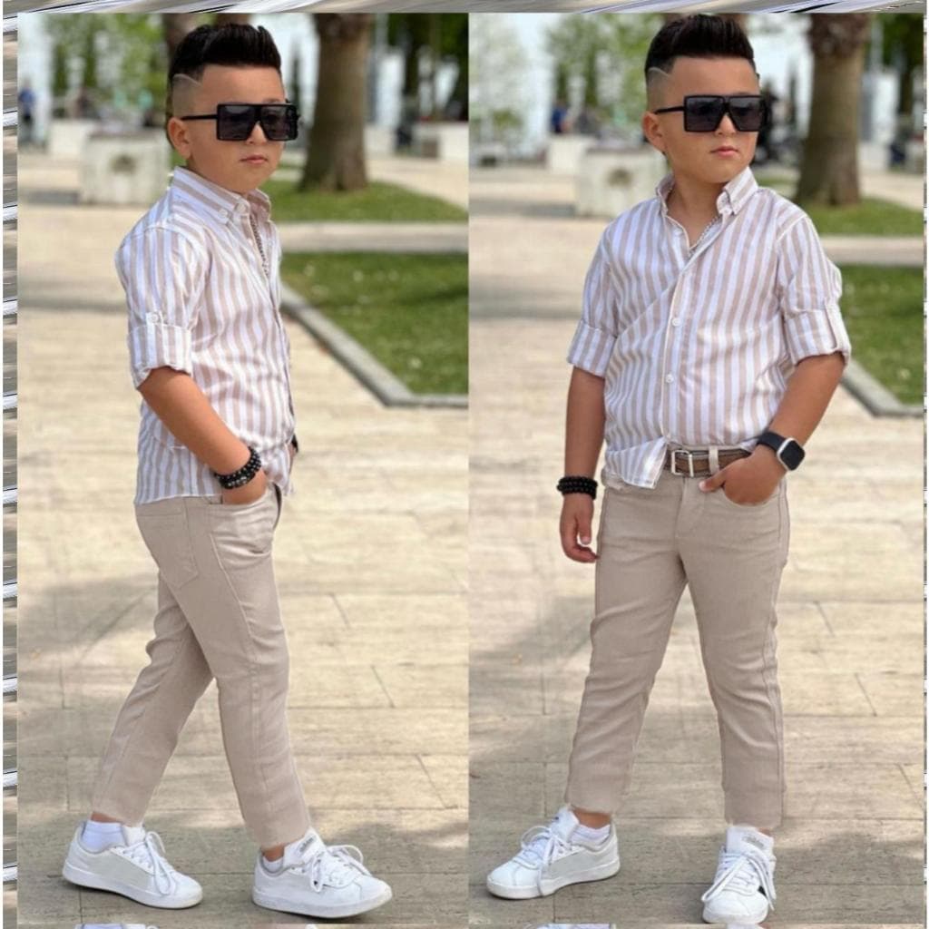 Calça INFANTIL de Sarja Menino Alta Qualidade Slim Fit Brim Criança