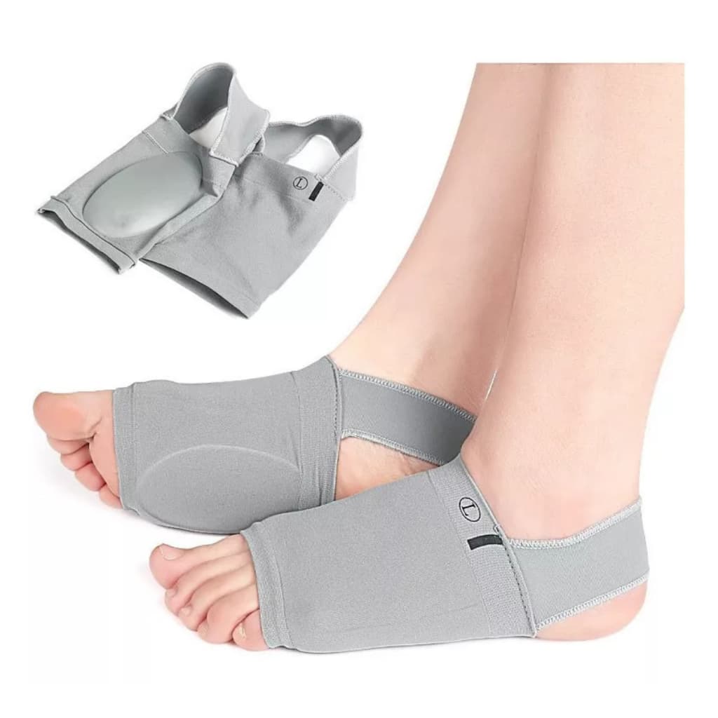Meia Palmilha Ortopédica Anatômica Correção Tratamento Pé Chato Fascite Plantar Alivio de Dores