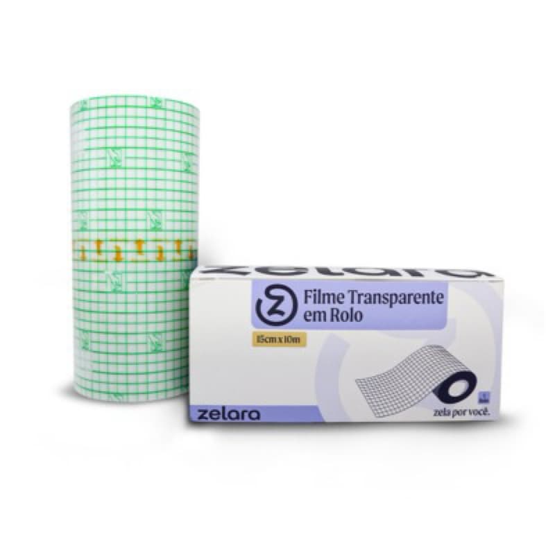 Filme rolo transparente 15cmx10metros zelara