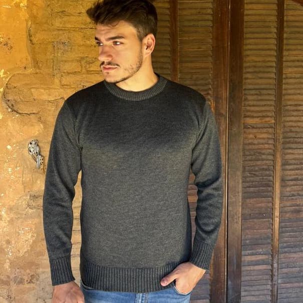Blusa De Frio Suéter Masculino GOLA REDONDA