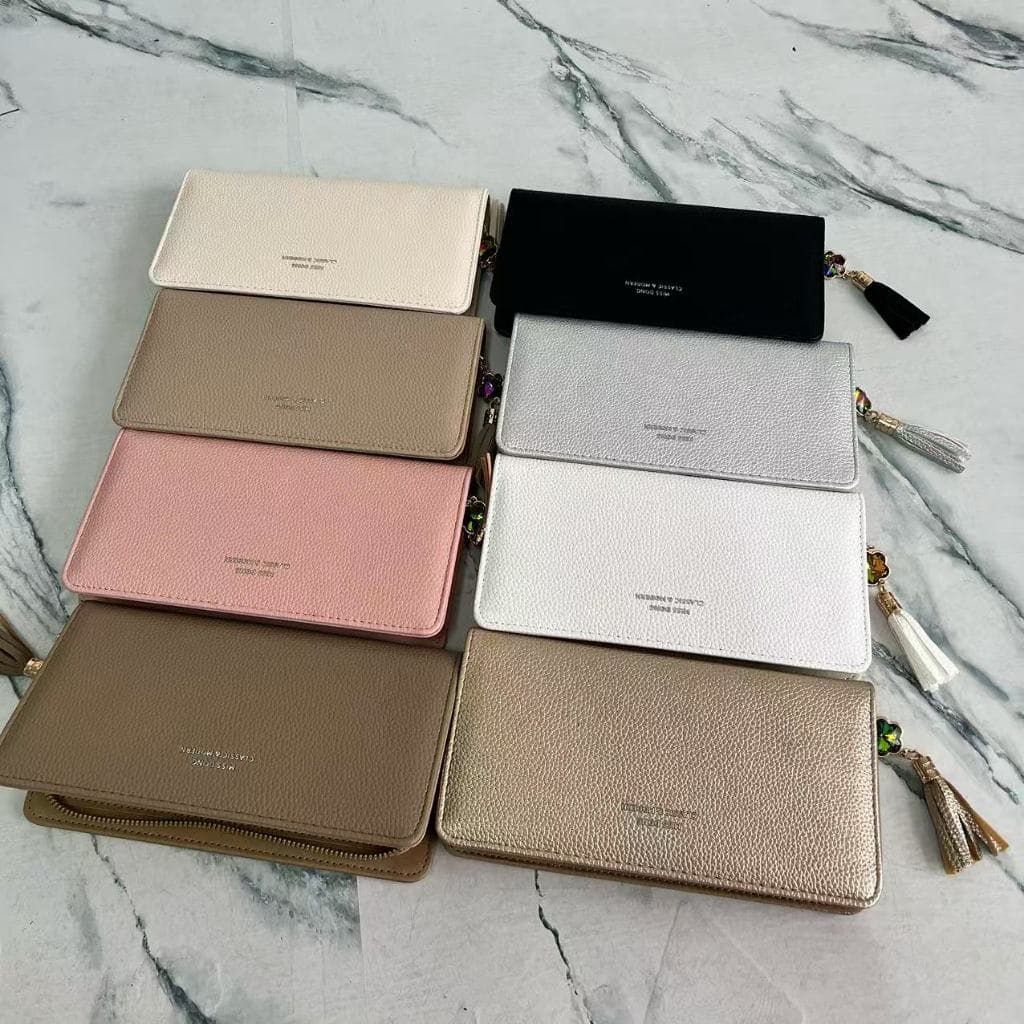 Carteira Longa Feminina De Grande Capacidade Para Cartão / Carteira De Mão