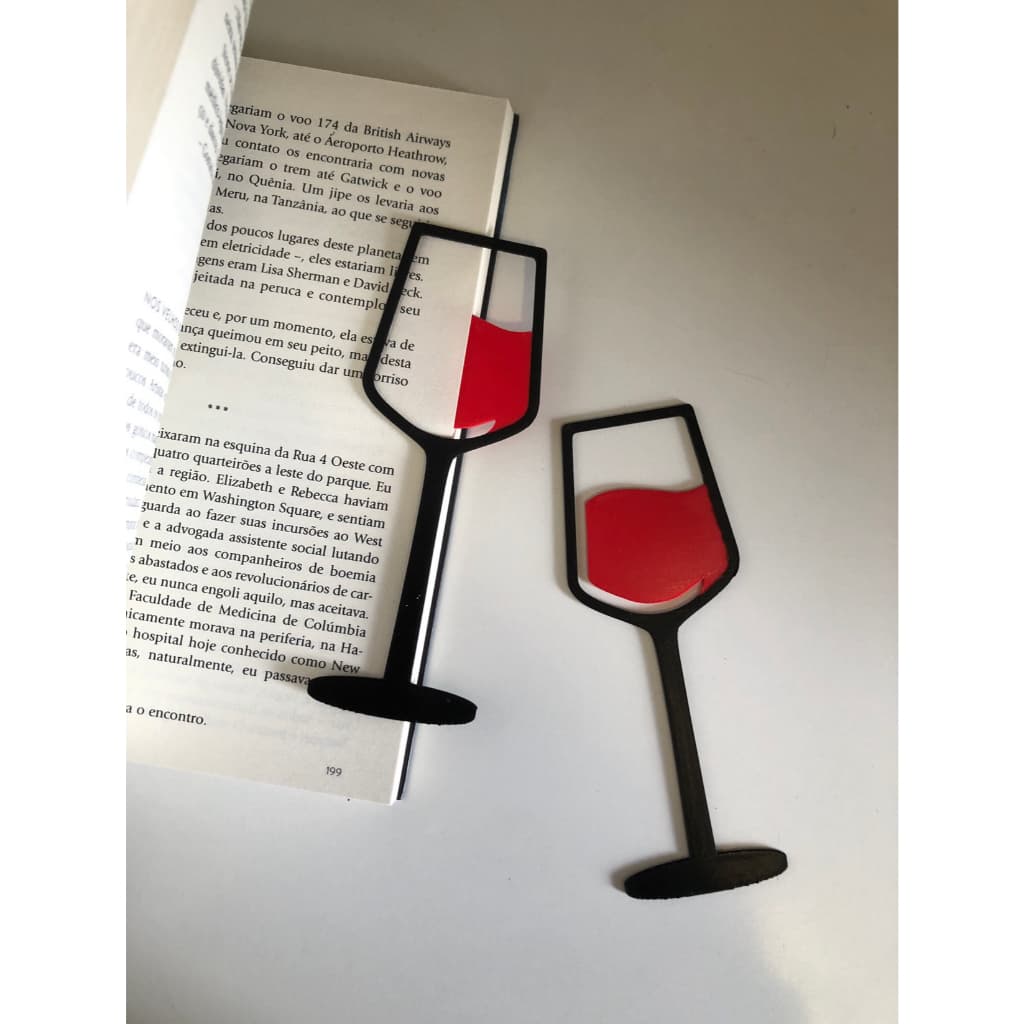 Marcador de páginas para livros e cadernos "Taça" 1 UNIDADE ou 2 UNIDADES