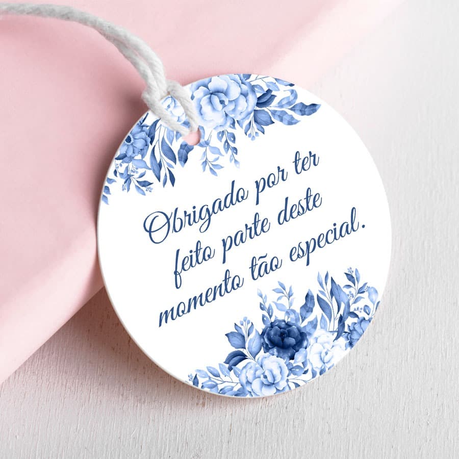 Tags de agradecimento Meus 15 anos Azul Casamento debutante noivado chá