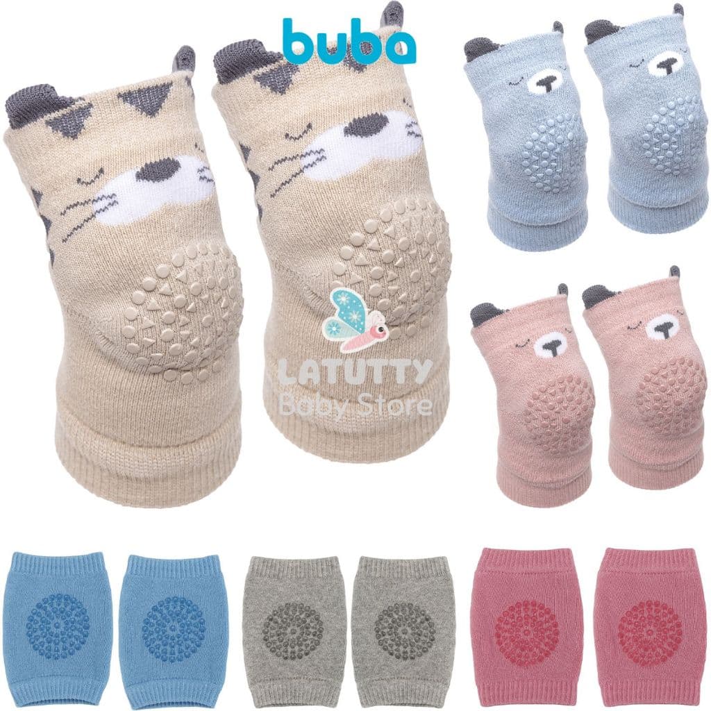 Joelheira Antiderrapante Buba Par de Joelheiras para Bebê Engatinhar Protege Joelho