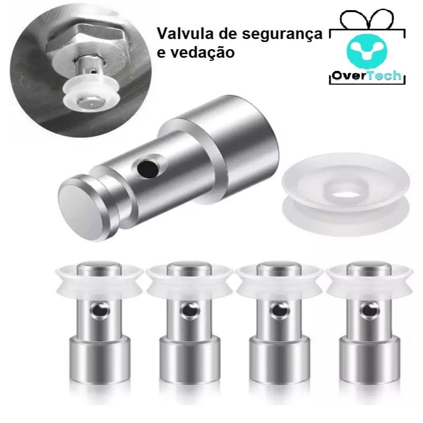 kit 4 Valvulas de segurança e vedação - panela de pressão eletrica/Modelo Universal 3L 4L 5L 6L