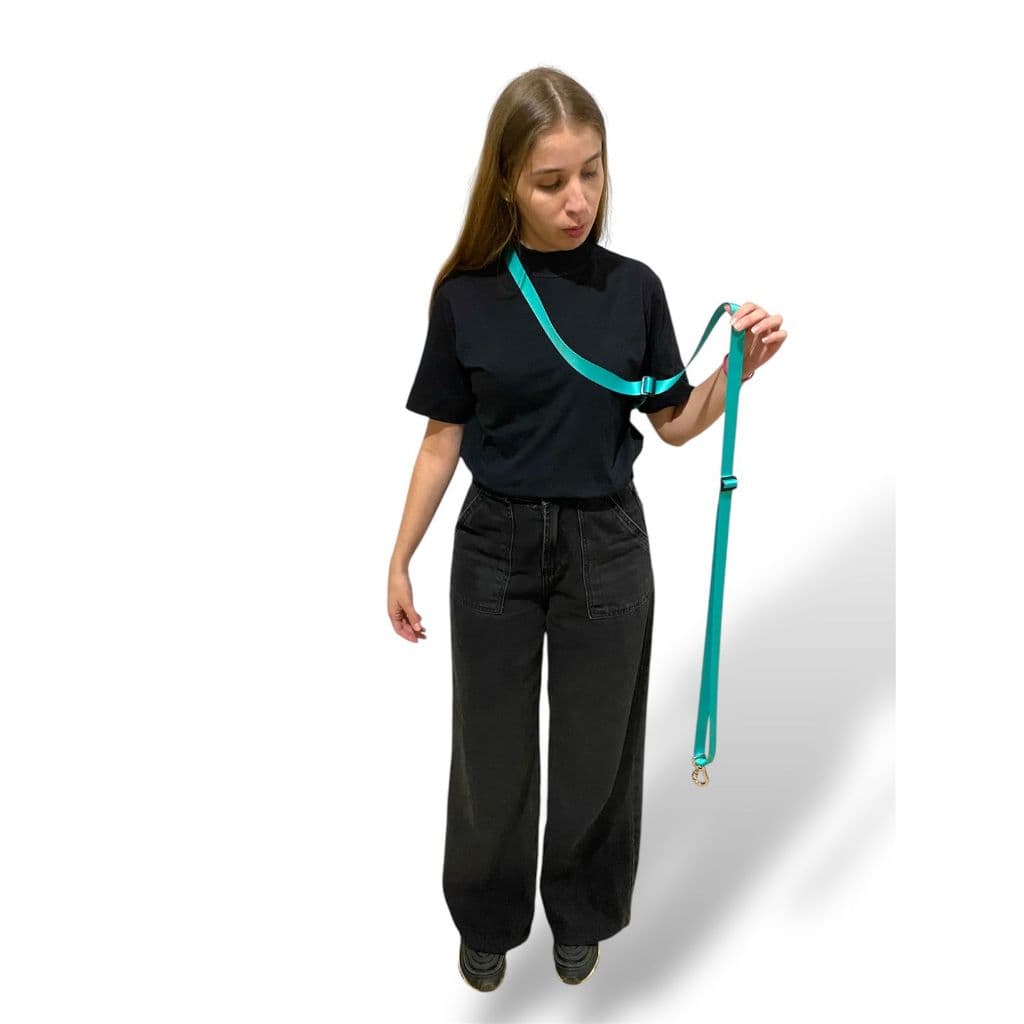 Guia longa mãos livres 2 em 1 passeio corrida pet cachorro regulável reforçada transversal cães