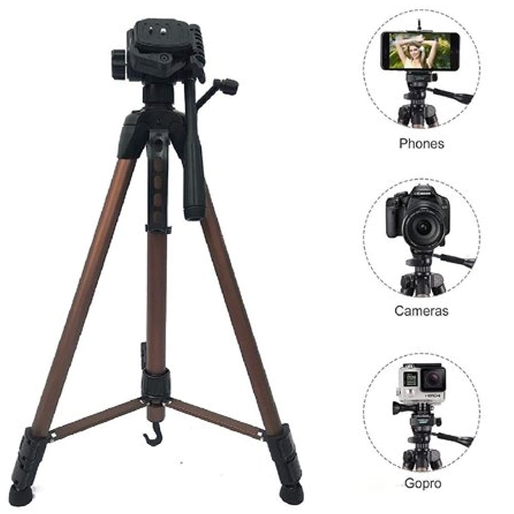Tripe Profissional de Aluminio de 140cm Para Cameras e Celulares 3366