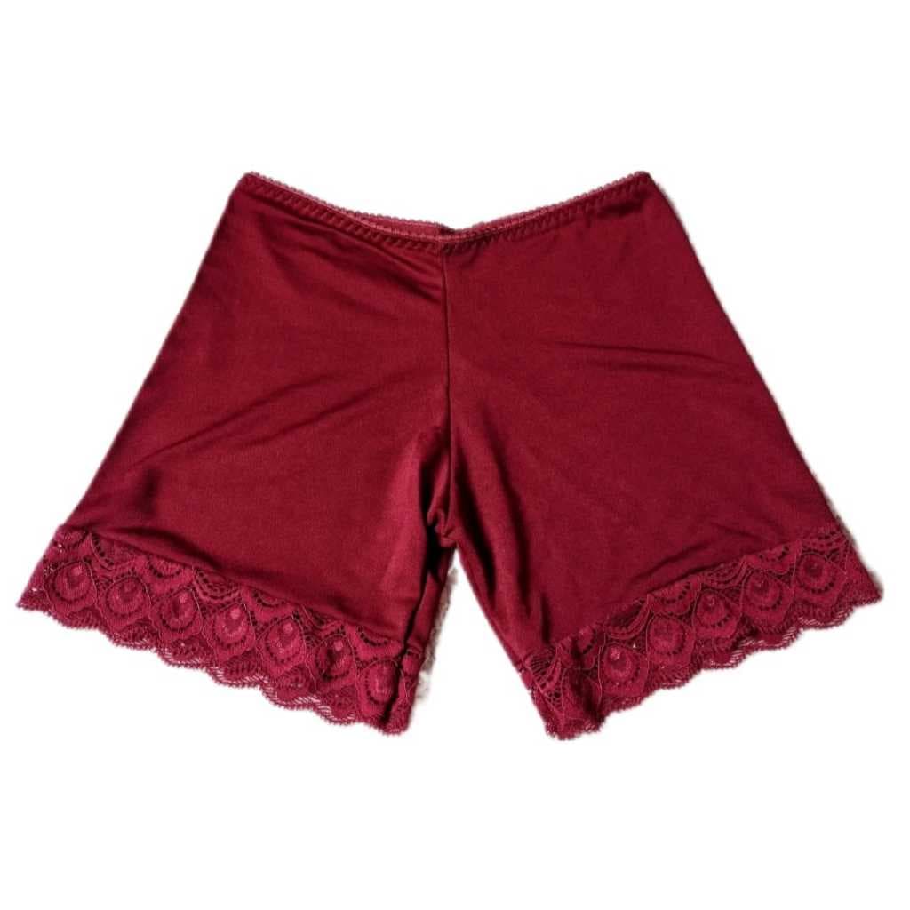 Short Feminino Juvenil Segunda Pele Com Renda Ideal Para Usar Por Baixo De Vestido