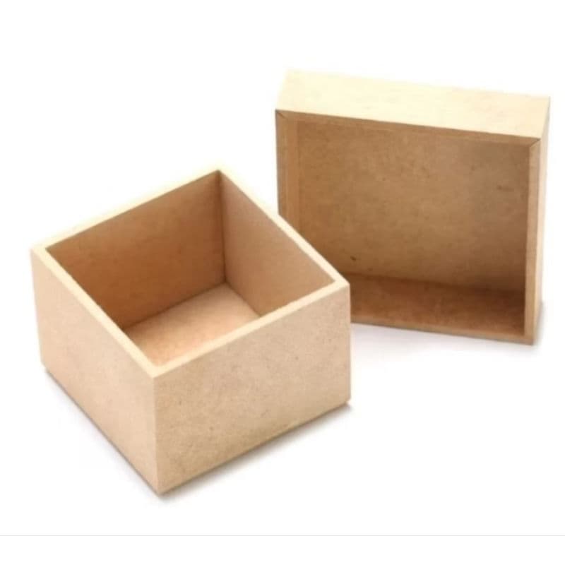 kit com 10 caixas 6x6x5  Mdf  de 3mm cru, tampa de solta