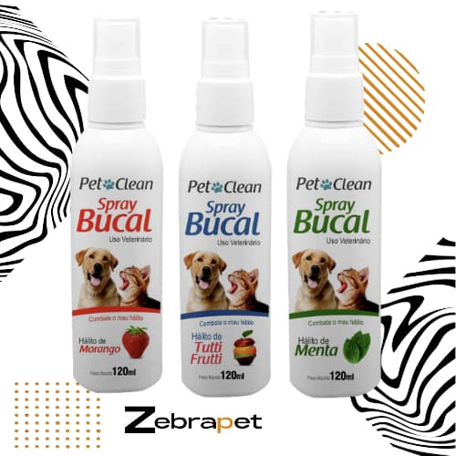 Pet Clean Spray Bucal 3 Sabores - 120ml