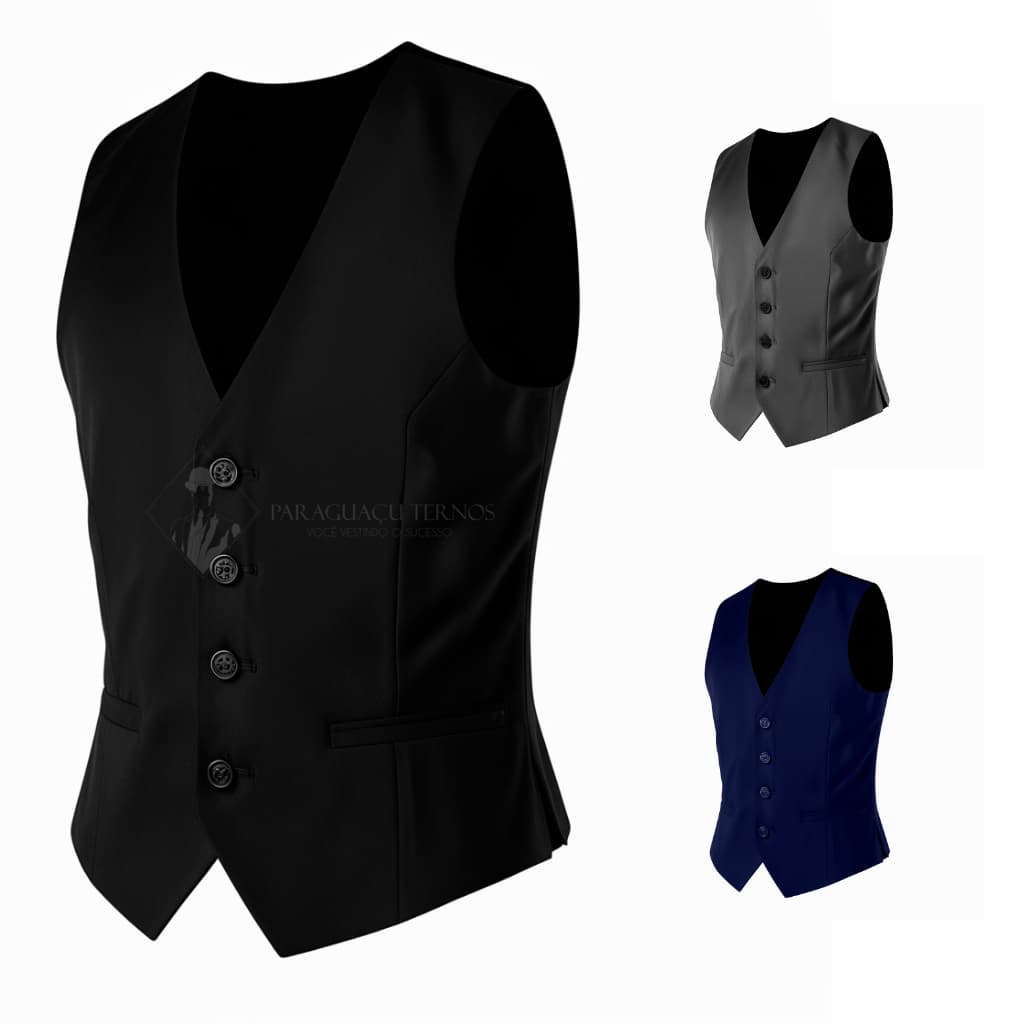 Colete Masculino Slim Corte Italiano | Elegante e Ajustável | Para Eventos e Trabalho