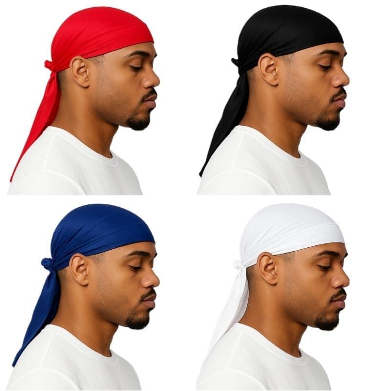 Bandana Durag Preta Touca 360 waves Dureg  Rapper Top