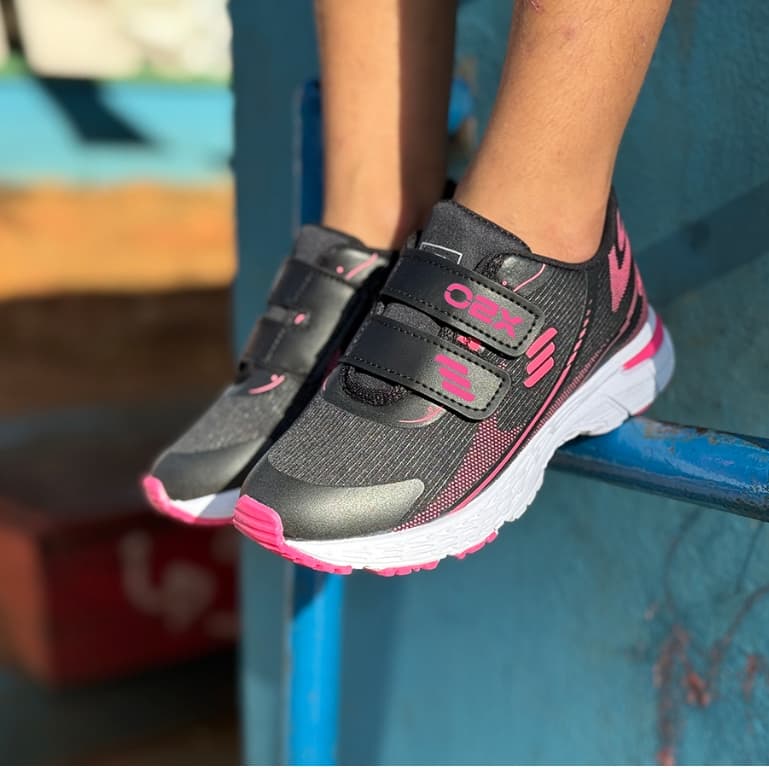 Tênis Com Velcro Colegial Escolar Infantil Calce Fácil Menina Feminino Fácil Para Calçar Confortavel Macio Leve